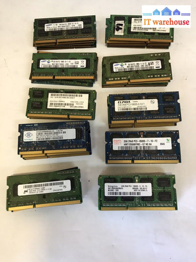 ～ Mix Lot Of 50 - 2Gb Ddr3 Pc3-12800U/10600U/8500U Laptop Assorted Brands Memory