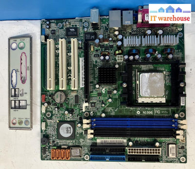 Ms-7184 Motherboard 7184 V1.0 Rs482-A12 Sb400-A3 Socket 939 W/ Amd Cpu & Plate ~