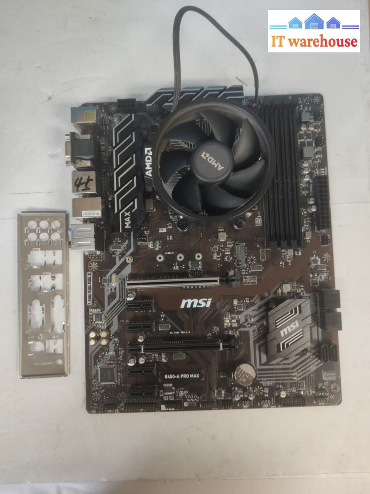 Msi B450-A Pro Max Socket Am4 Amd B450 Atx Motherboard ~