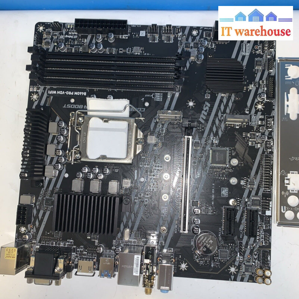 Msi B460M Pro-Vdh Wifi Motherboard B460 Lga1200 Ddr4 Matx Vga