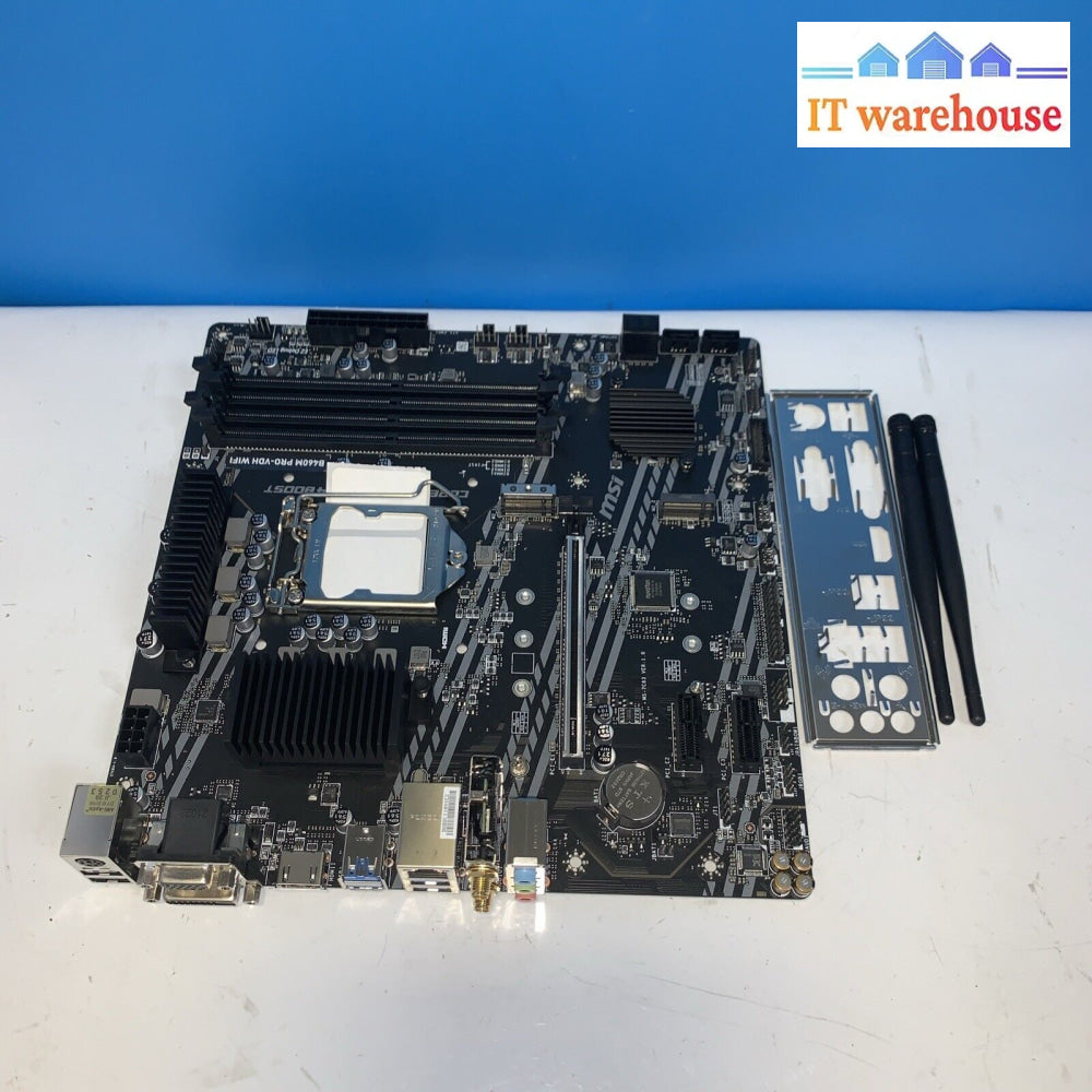 Msi B460M Pro-Vdh Wifi Motherboard B460 Lga1200 Ddr4 Matx Vga