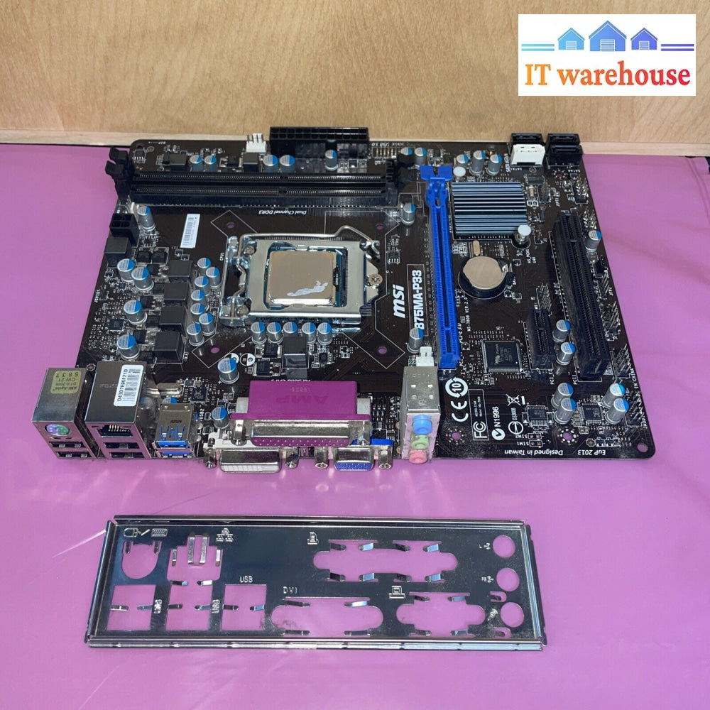 Msi B75Ma-P33 Motherboard With I5-3470 Cpu