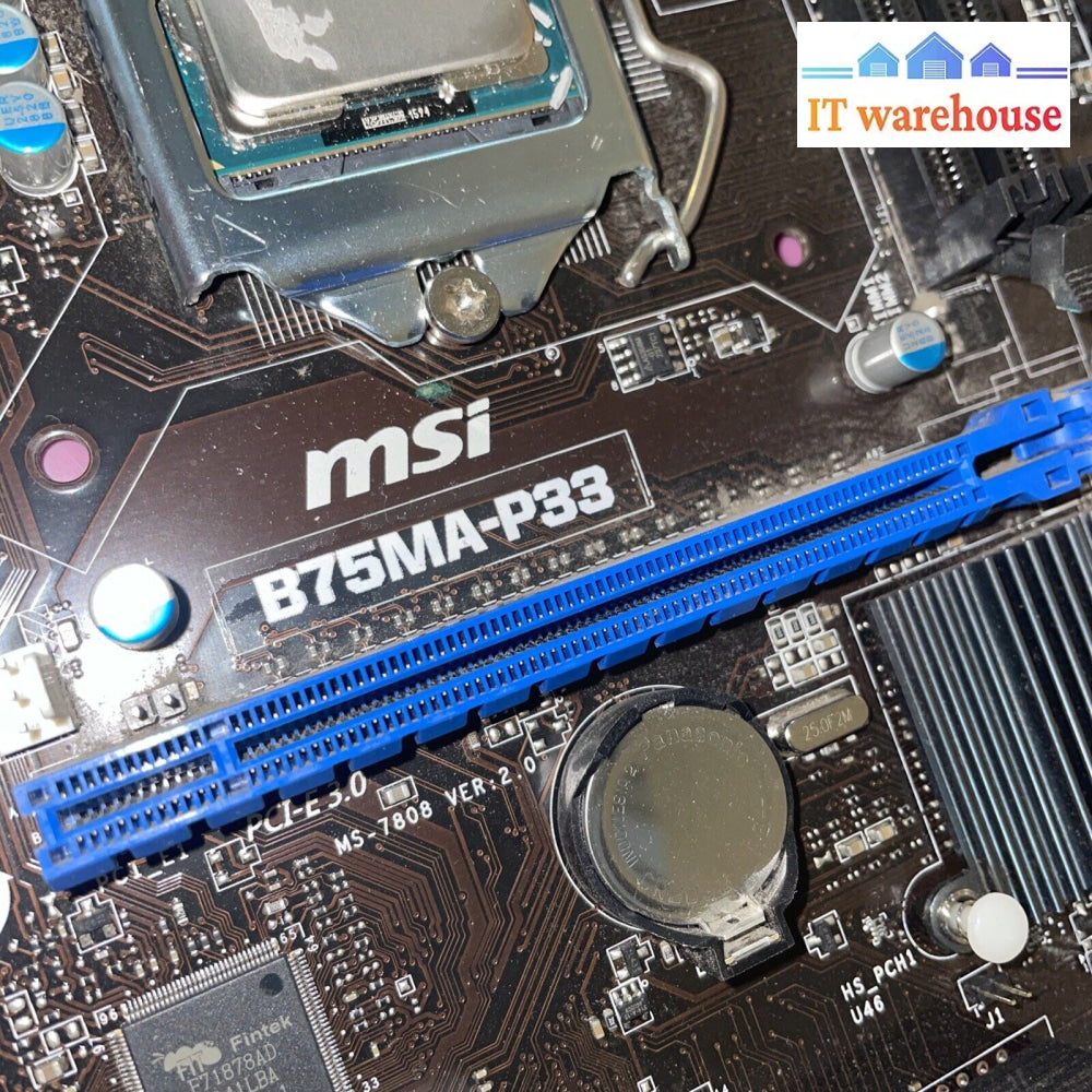 Msi B75Ma-P33 Motherboard With I5-3470 Cpu