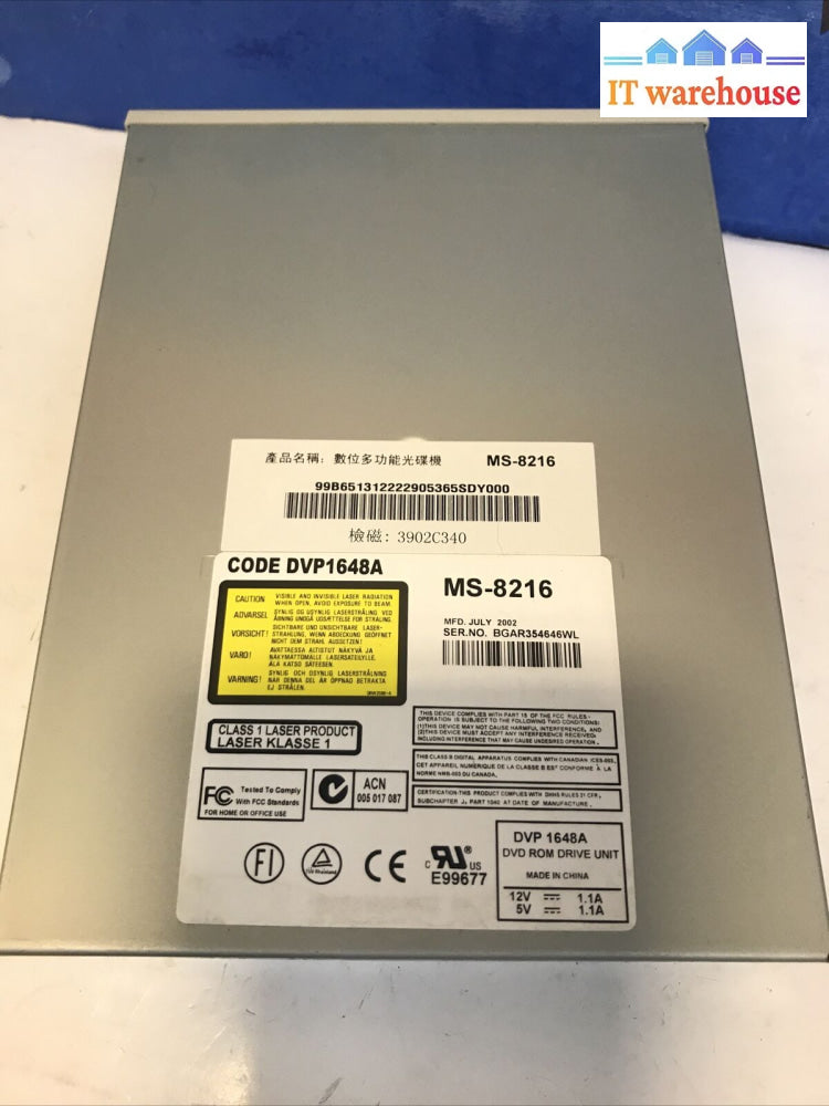 Msi Dvp1648A Ms-8216 Dvd Drive - Ide