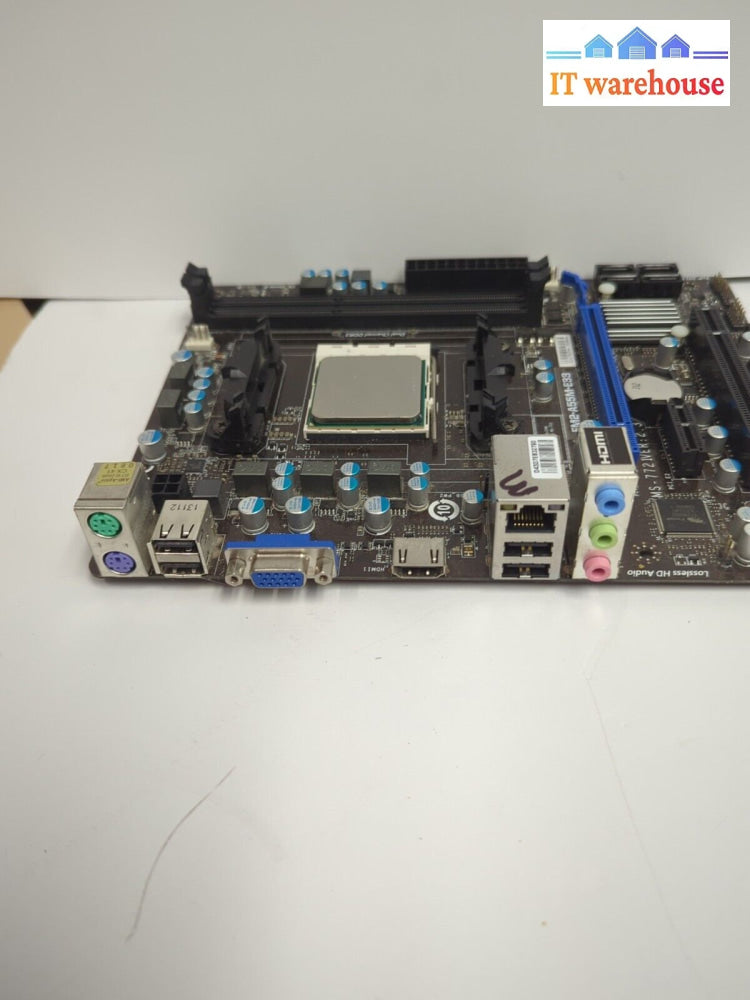 Msi Fm2-A55M-E33 Fm2 + Motherboard Micro Atx Ddr3 Hdmi + Amd Apu A4-5300 Tested -