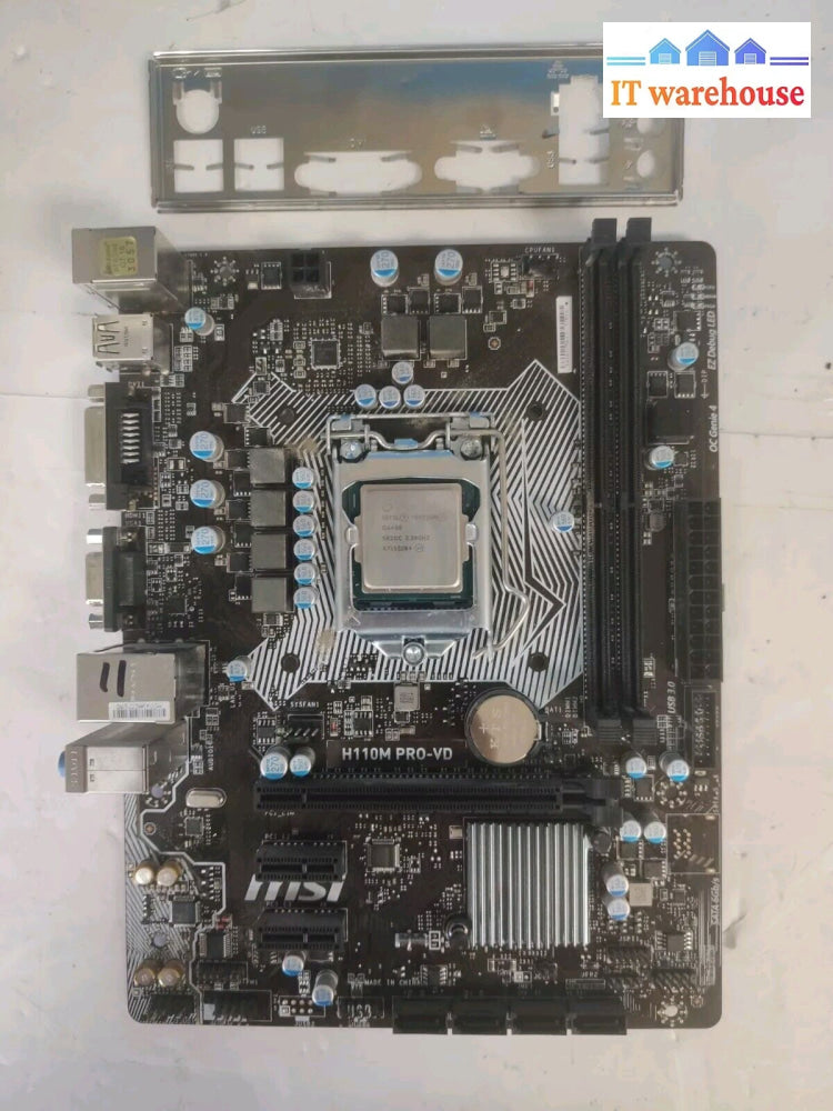 Msi H110M Pro-Vd Atx Motherboard With Intel Pentium G4400 3.30Ghz Cpu ~