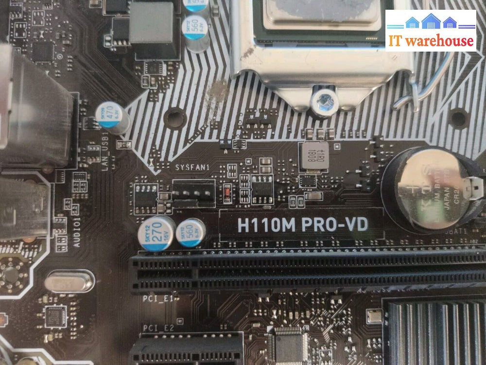 Msi H110M Pro-Vd Atx Motherboard With Intel Pentium G4400 3.30Ghz Cpu ~