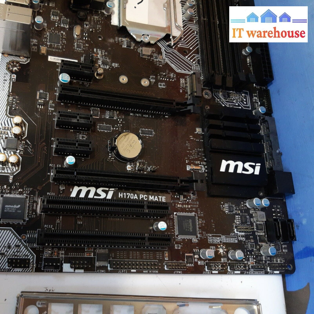 .Msi H170A Pc Mate Motherboard 1151 (As Is)