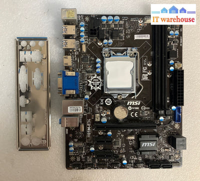 Msi H81M-E34 Mini-Atx Lga 1150 Ddr3 Hdmi Vga Dvi Motherboard With I/O Shield ~