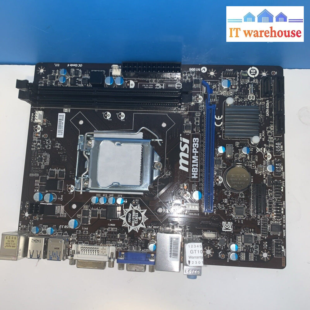 Msi H81M-P33 Intel H81 Lga 1150 Ddr3 Matx Microatx Motherboard Tested