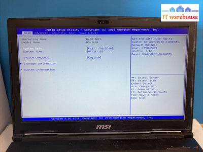 Msi Laptop Ms-16P8 Motherboard With Intel I7-8750H Cpu & Nvidia Gtx Gpu ~