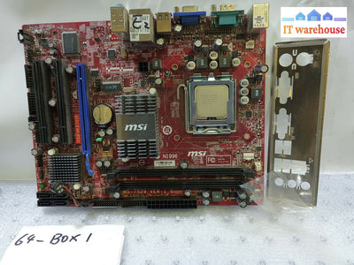 - Msi Ms-7529 (G31Tm-P21) Lga 775 Motherboard W/ E5400 Cpu &I/O Plate Tested