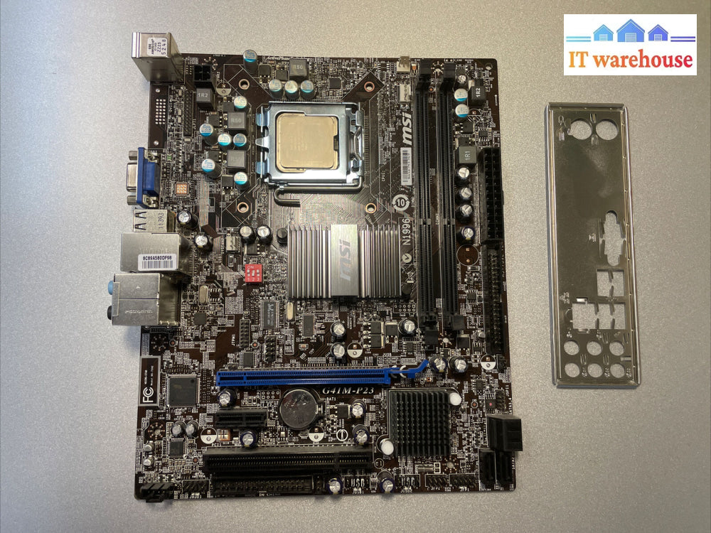 Msi Ms-7592 (Ver:6.1) Motherboard Lga775 640 Cpu W/ I/O Shield