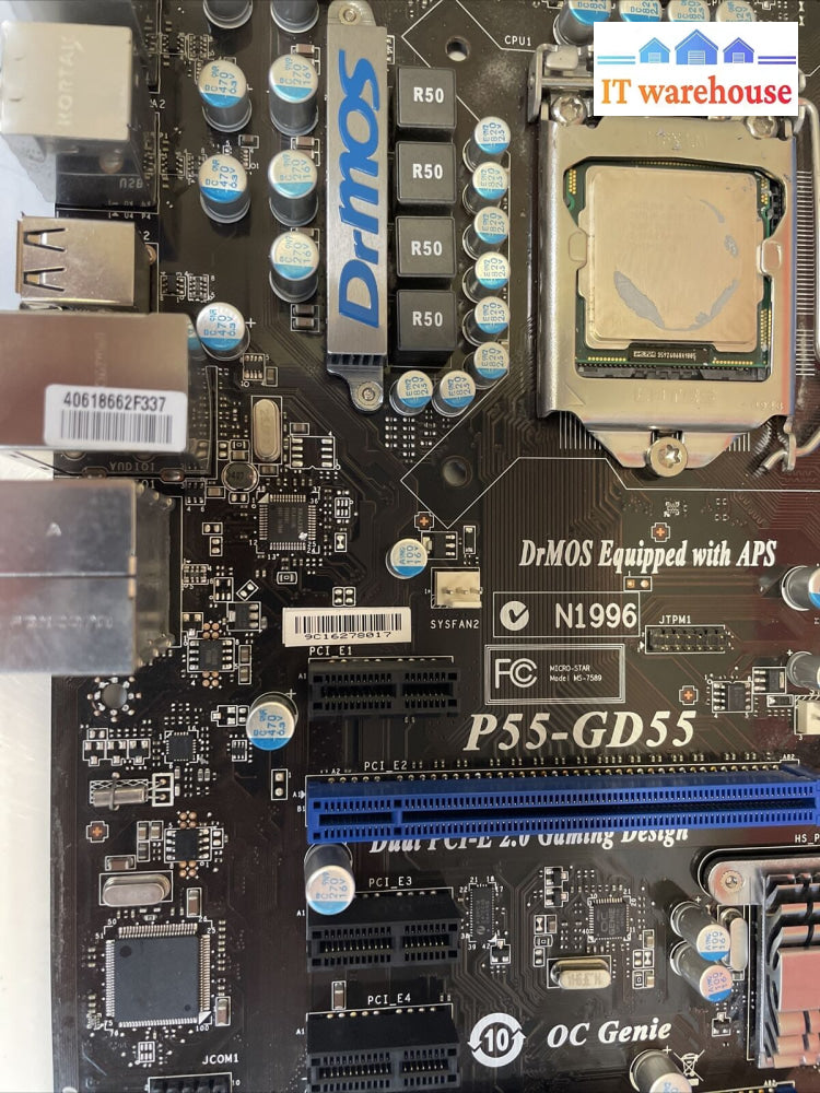 Msi P55-Gd55 Motherboard Lga1156 Ddr3 Atx Mainboard