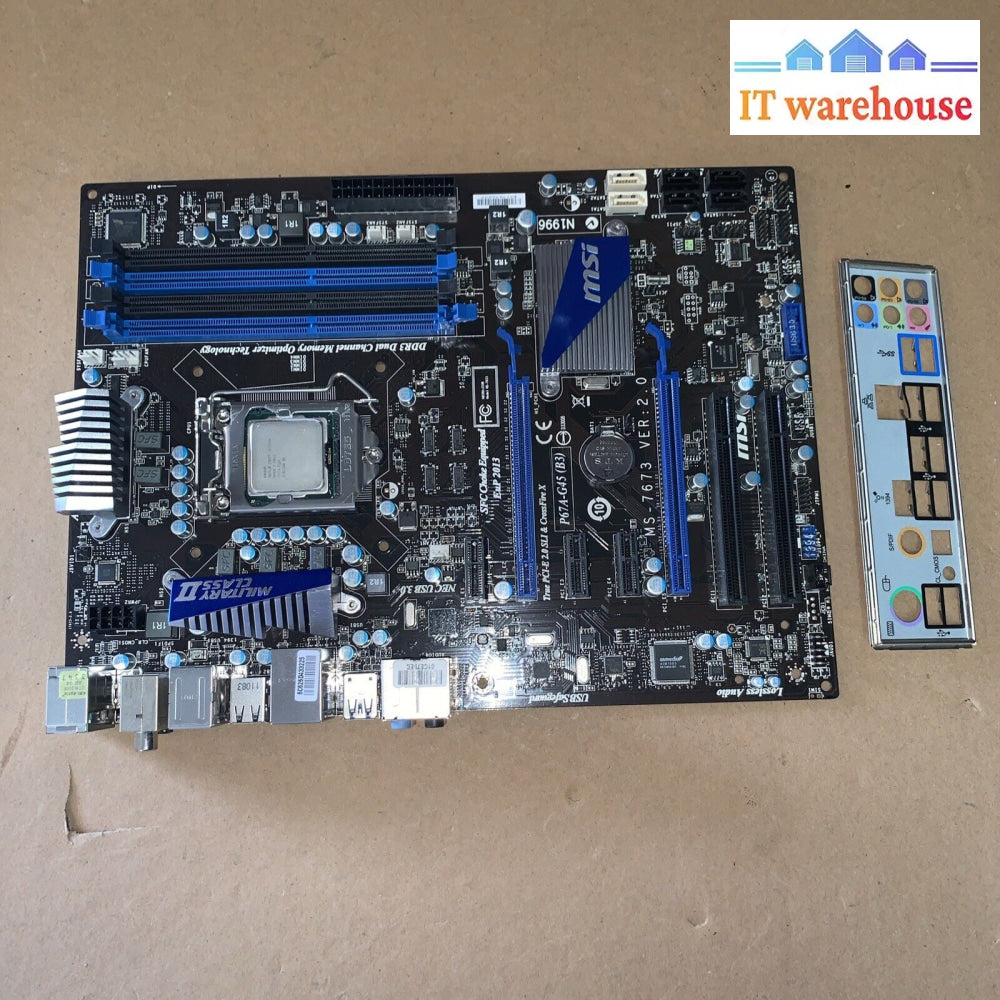 Msi P67A-G45(B3) Intel P67 Ddr3 Lga 1155 Atx Motherboard W/I5-2500K Cpu