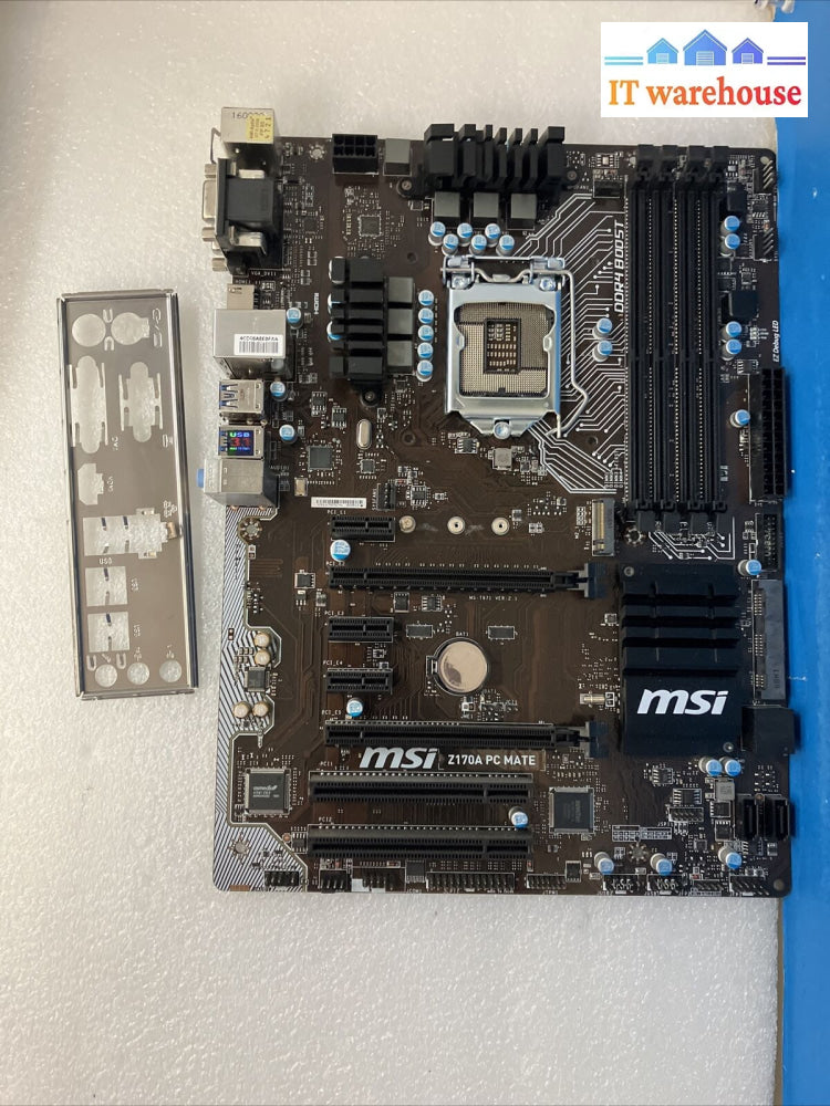 Msi Z170A Pc Mate Intel 1151 Desktop Motherboard