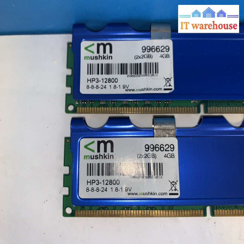 Mushkin (2X2Gb) 4Gb Hp3-12800 8-8-8-24 1.8-1.9V Desktop Memory