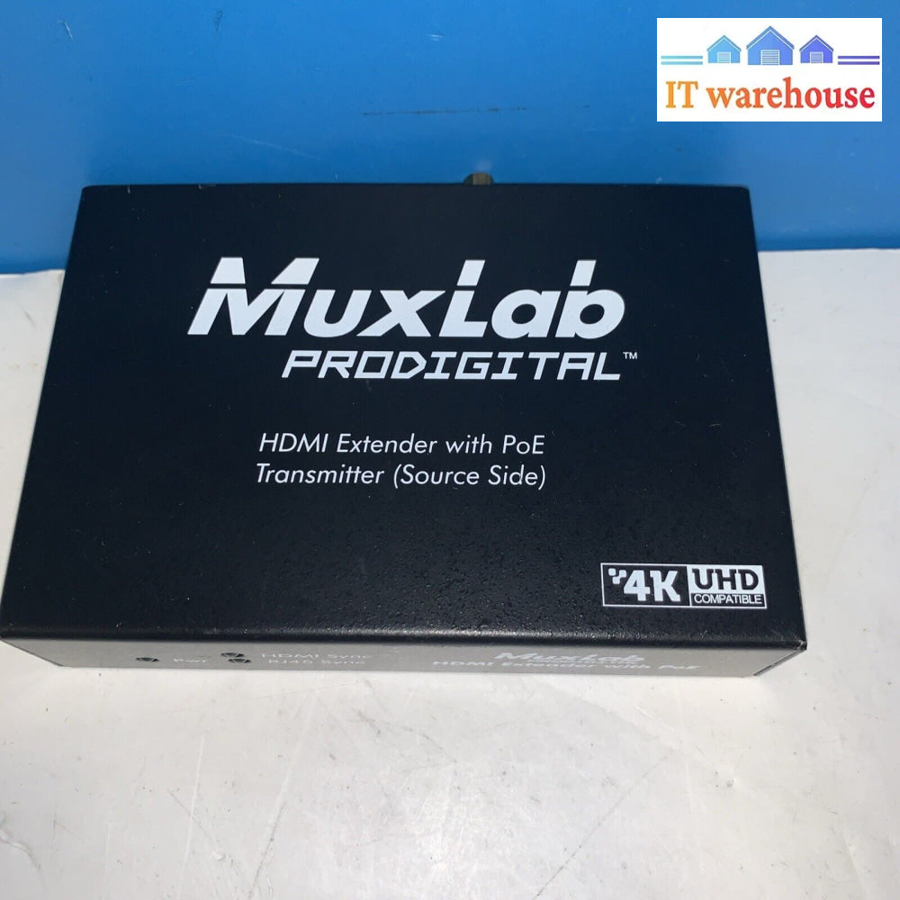 Muxlab Prodigal Hdmi Extender W/Poe Transmitter 500451-Poe Uhd-4K (No Ac Adapte)