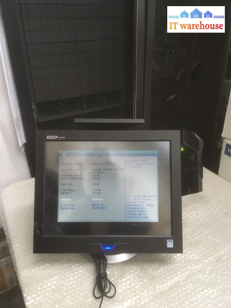 + N&P Nnp Pos System Np-3500Ad Nnp-Np-3500A 15” Scratch Monitor W/Card Reader Ac