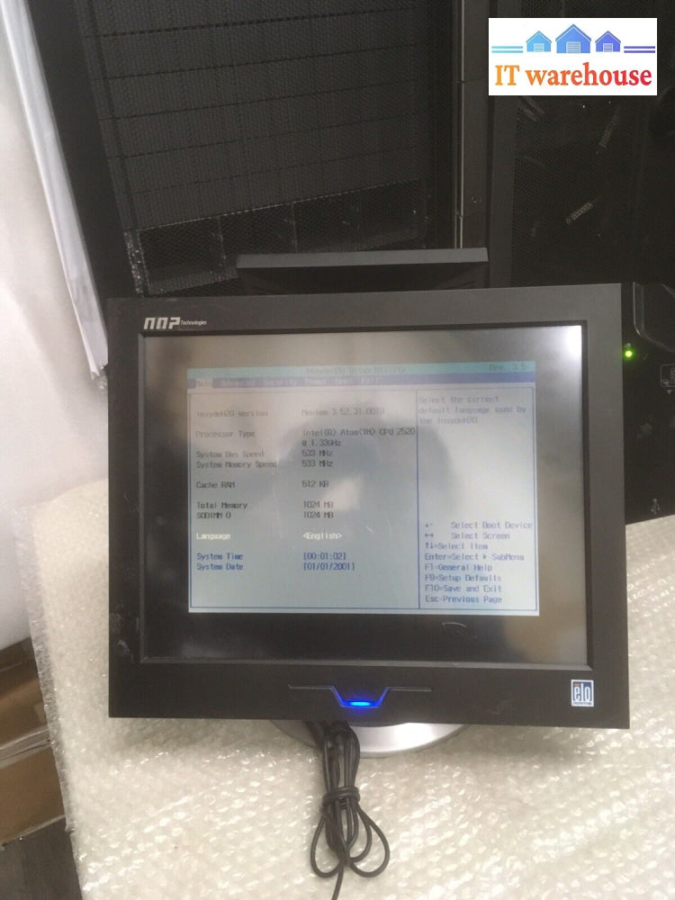 + N&P Nnp Pos System Np-3500Ad Nnp-Np-3500A 15” Scratch Monitor W/Card Reader Ac