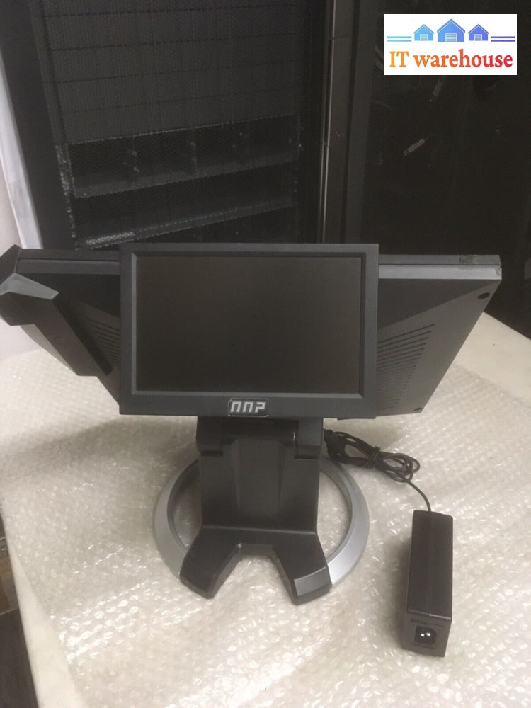 + N&P Nnp Pos System Np-3500Ad Nnp-Np-3500A 15” Scratch Monitor W/Card Reader Ac