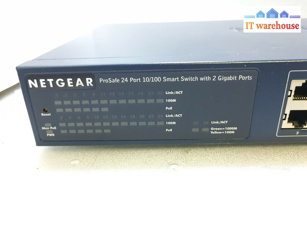 - Netgear Prosafe Fs726Tp 24 + 2 (10/100 + Gigabit Ethernet) Port Switch