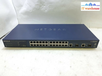 - Netgear Prosafe Fs726Tp 24 + 2 (10/100 + Gigabit Ethernet) Port Switch