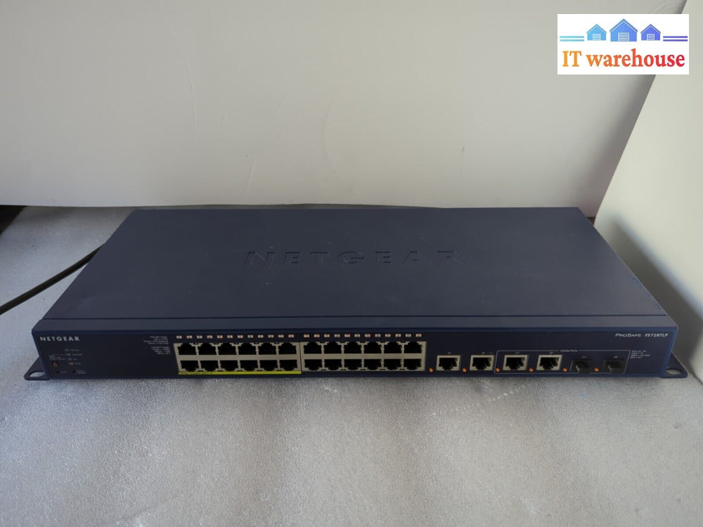 Netgear Prosafe Fs728Tlp Network Rack Mountable Switch 28 Port Poe W/Mount