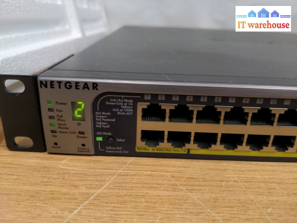 - Netgear Prosafe Gs748Tps 48 Port Gigabit Poe Stackable Smart Switch