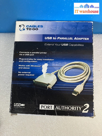 ~ New 5Ft Usb To Parallel (Centronics 36 Pin Male / Ieee1284) Converter Cable