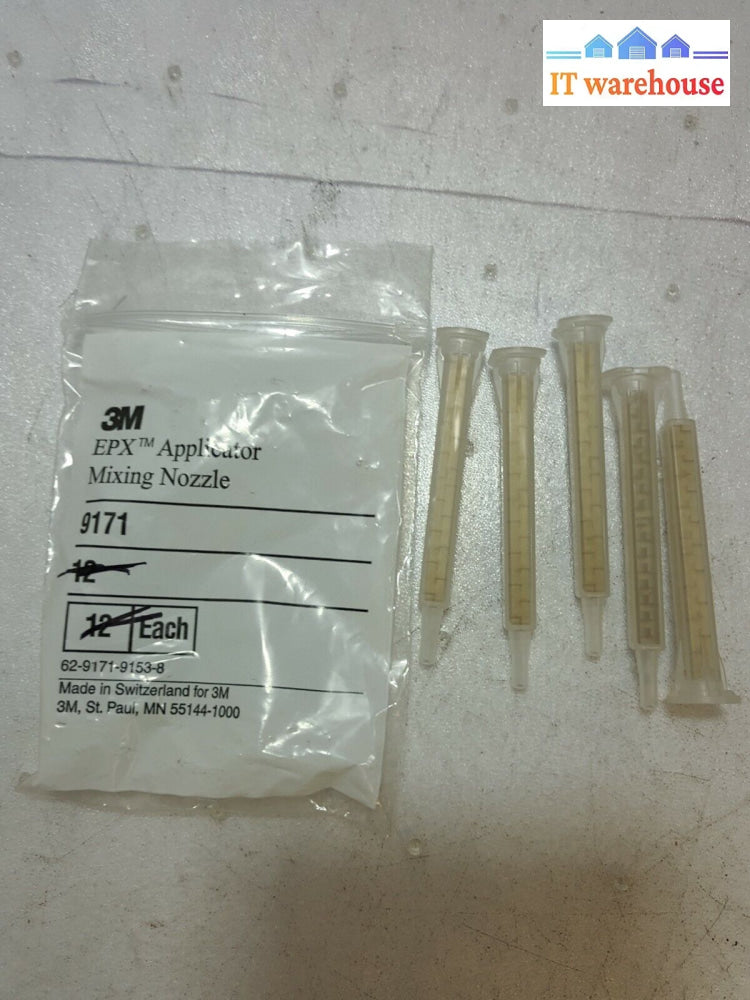 - New 5X 3M Epx Mixing Nozzle 9171 Square Gold 5.3 Mm