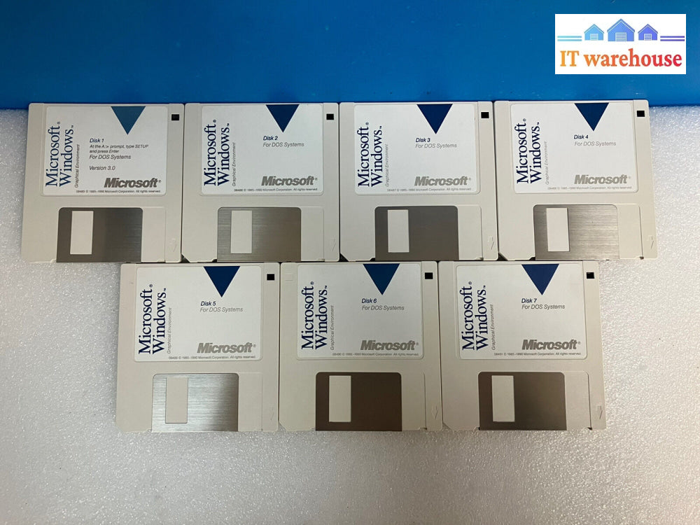 ~ (New) 7X Microsoft Windows Graphical Environment Dos System Floppy Diskettes