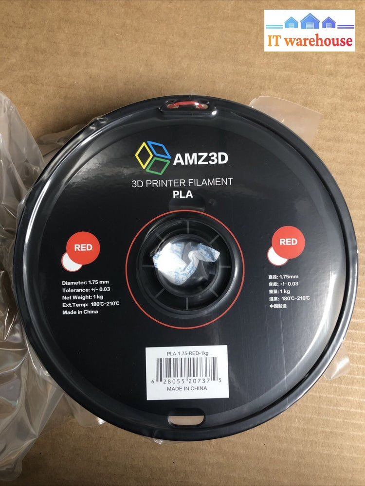 + New Amz3D 1.75Mm Pla 3D Printer Filament Red 1 Kg