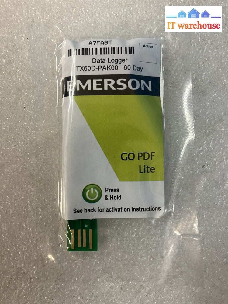 (New And Sealed) Emerson Pdf Lite Data Logger Tx600-Pak00 Temperature Recorder ~