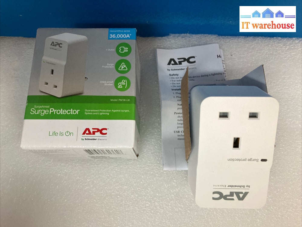 (New) Apc Home / Office Surgearrest 1 Outlet 230V 13A Surgeprotector