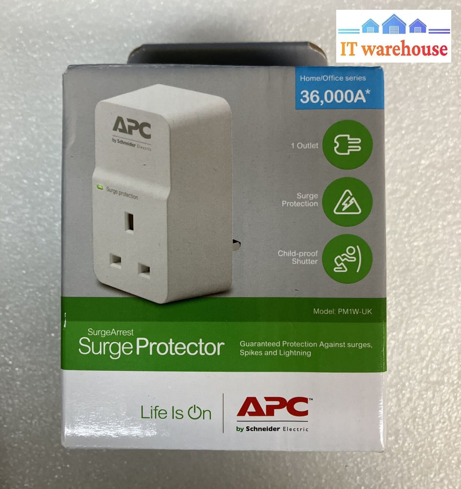 (New) Apc Home / Office Surgearrest 1 Outlet 230V 13A Surgeprotector