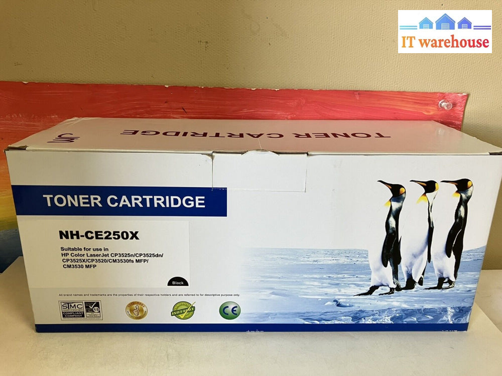 ~ New Compatible Hp Laserjet 504X Toner Cartridge Nh-Ce250X Cm3530 Cp3525 Cp3520