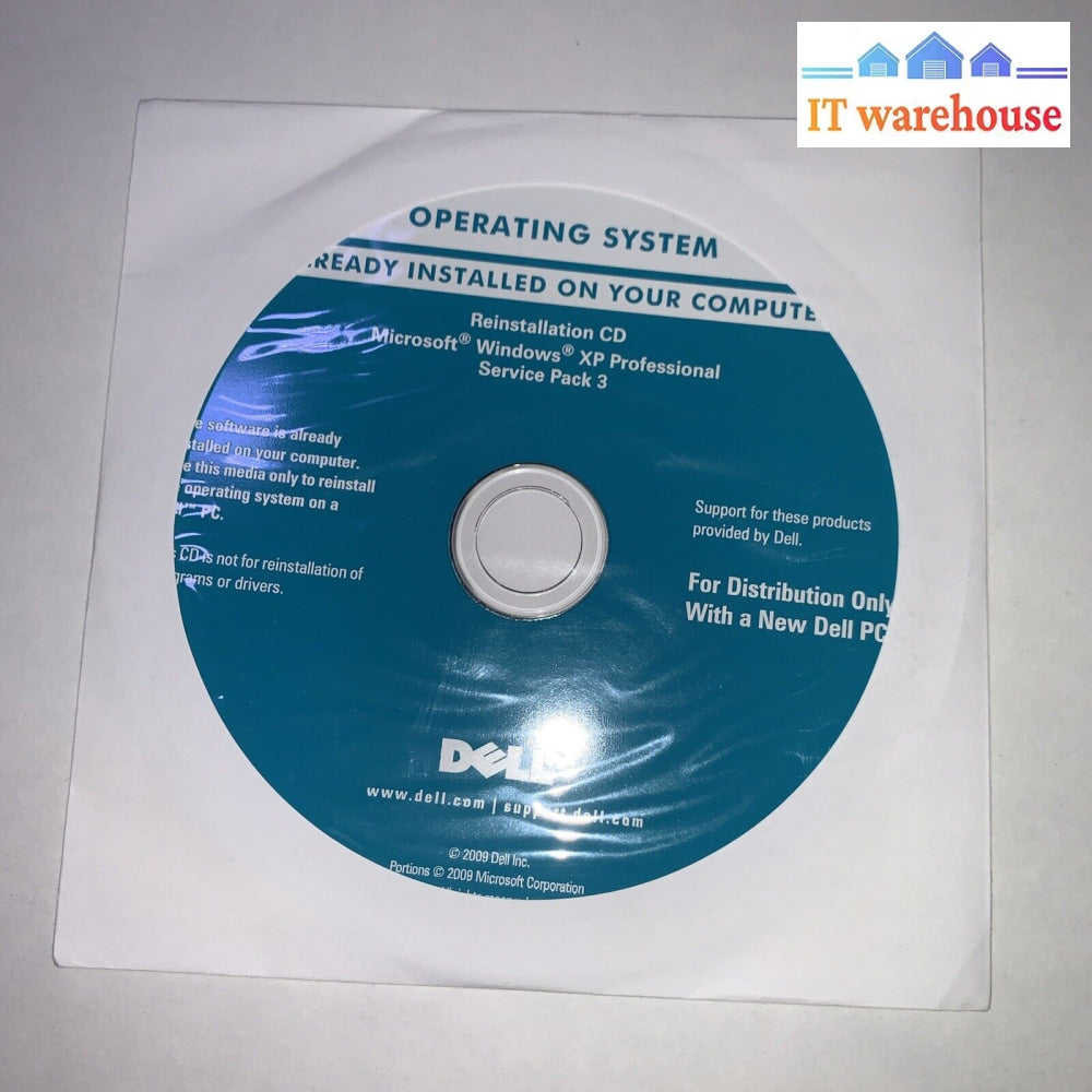 New Dell 4Pw6N Reinstallation Cd Windows Xp Professional Sp3