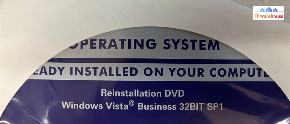~ New Dell Windows Vista Business 32Bit Sp1 Reinstallation Cd 0J229H (No Key)