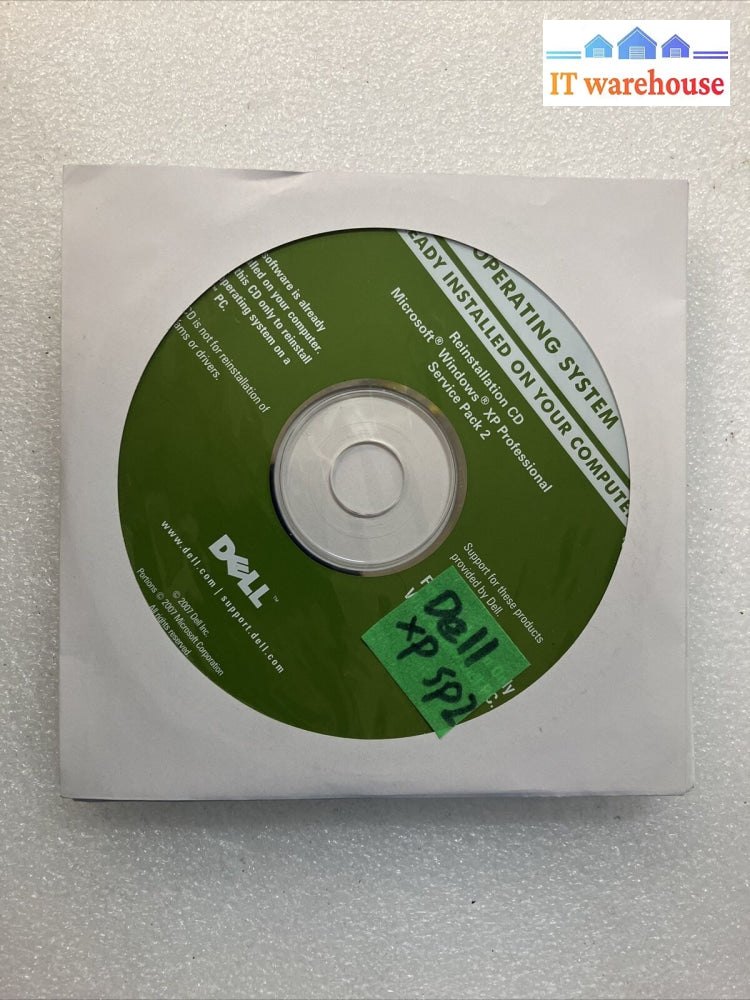 ~ New Dell Windows Xp Pro Sp2 Operating System Reinstallation Cd Rx073 (No Key)