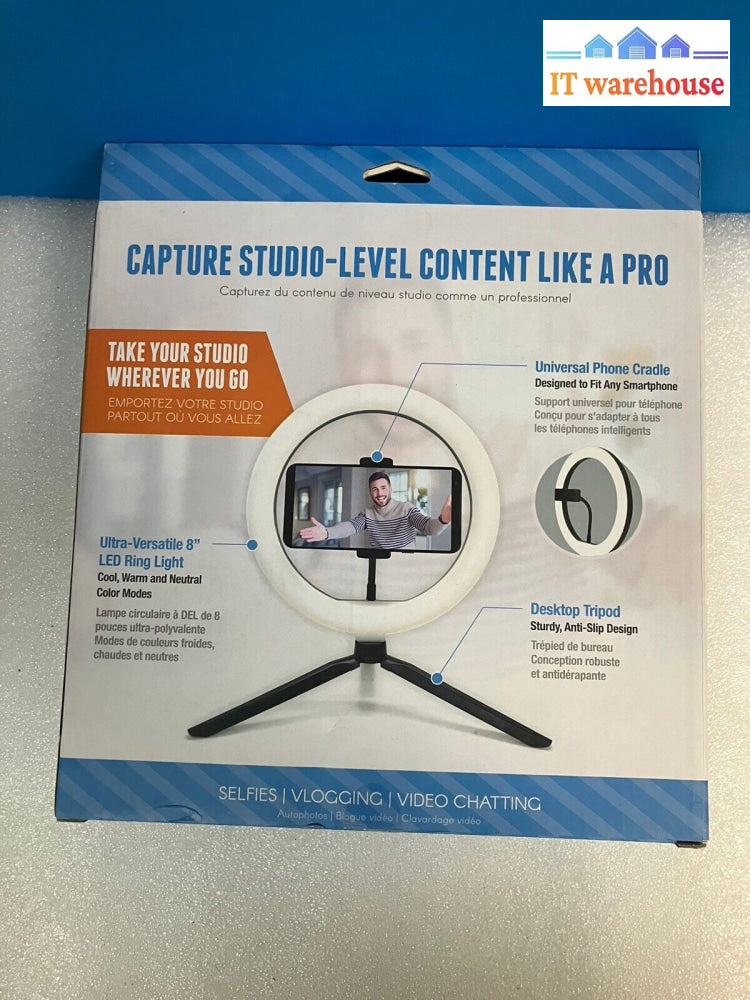 ~ (New) Emerge Selfie Stick Content Creator Pro W/ Phone Holder & Tripod Stand