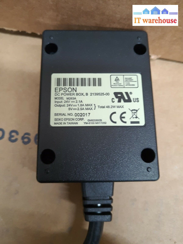 - New Epson M263A Dc Power Adapter 2139525 Input 24V Output 1.8A/5V 2.5A