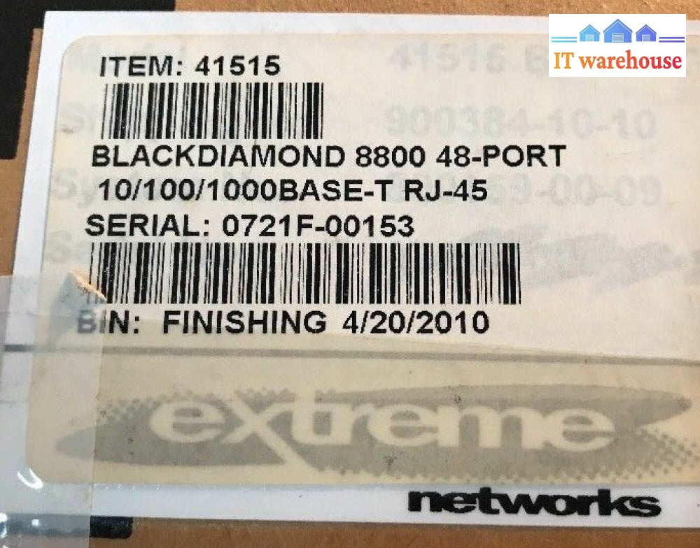 - New Extreme Networks Black Diamond 8800 48-Port Module 41515 700102-00-06 @@