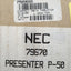 - New In Box Nec 79670 50’ Tabletop Presenter P-50 Projector Screen P509666~@