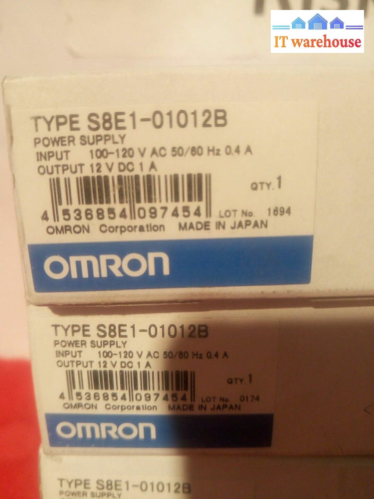 - New In Box Omron S8E1-01012B S8E1-01005A Power Supply 12V Dc 1A