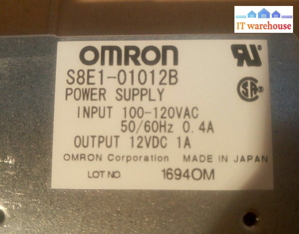 - New In Box Omron S8E1-01012B S8E1-01005A Power Supply 12V Dc 1A