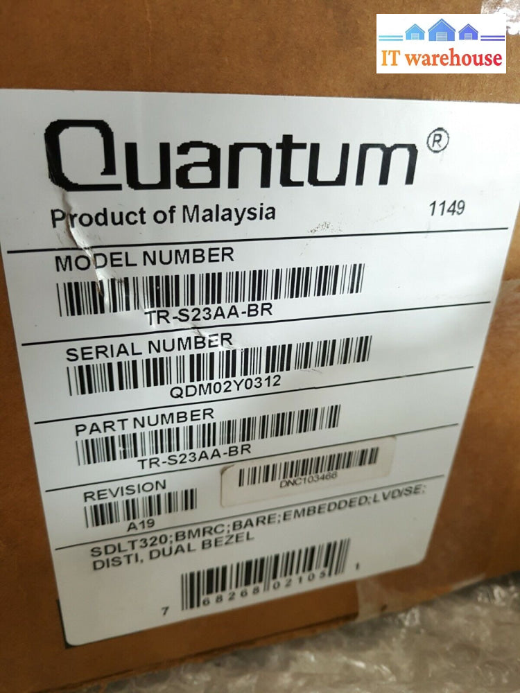 - New In Box Quantum Sdlt320 Scsi Tape Drive Tr-S23Aa-Xx