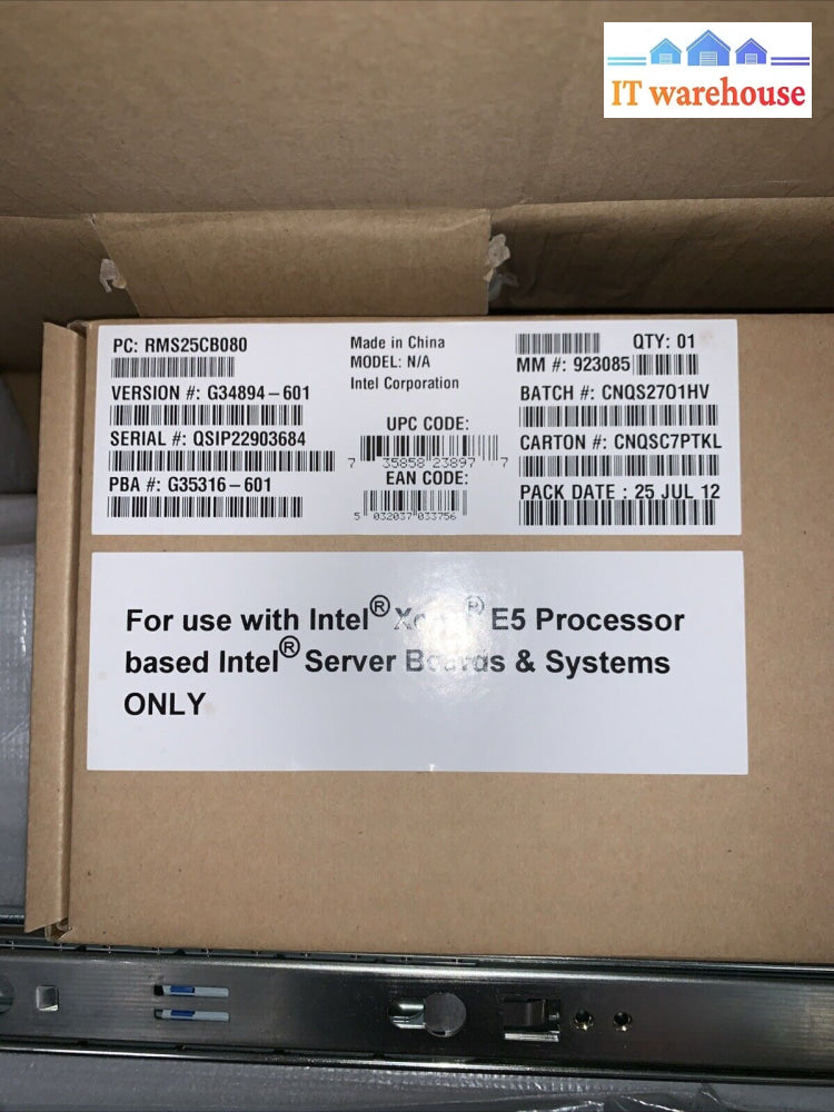 New~ Intel R2208Gz4Gc Server 2U Chassis + Rails/Raid Card (No Cpu/Hdd /Ram)