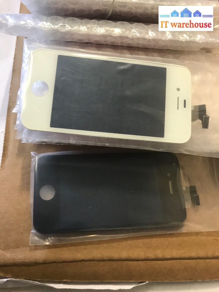 New ~ Lot Of 10 Apple Iphone 4G 4Gs Cell Phone Screen (White & Black)