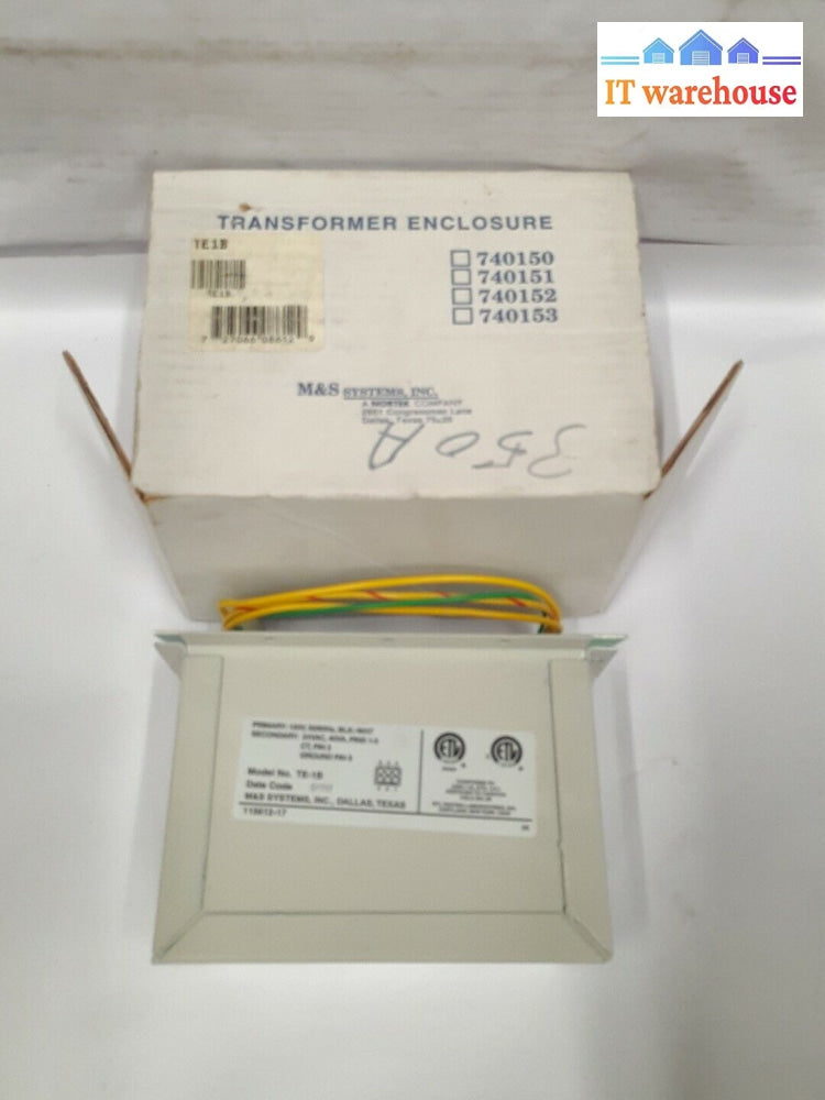 - New M&S Systems Transformer Enclosure Te-1B Blk-Wht 24V 40V 115612-17